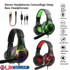 3.5mm/Gaming Headset MIC LED Headphones for PC Laptop PS4 PS5 Pro Xbox One 360