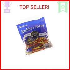 BAZIC 2 Oz./56.70g Assorted Sizes and Colors Rubber Bands (6110-36)