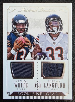 White Langford 2015 Panini National Treasures Rookie NFL Gear #RNGC-KL Bears /99