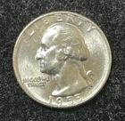 1955 D US Washington Silver Quarter Coin Excellent Condition