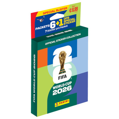 Panini FIFA World Cup 2026 Sammelsticker Eco Blister 6 Tüten + 1 DFB Sticker