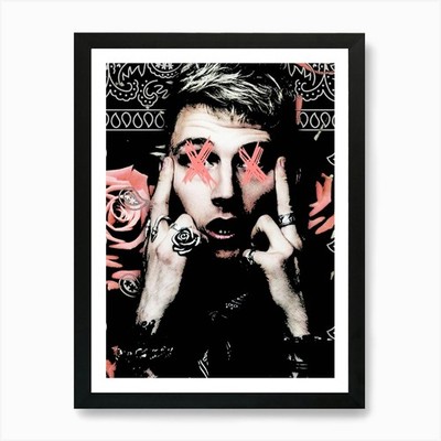 machine gun kelly 5 Kunstdruck gerahmt Wandbild Poster Leinwanddruck Bild