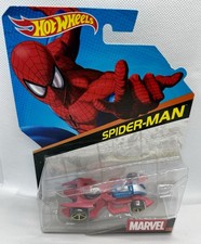 2014 Hot Wheels Marvel Spider-Man Character Car #4 Red Blue New Sealed