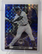2022 Panini Mosaic Spencer Torkelson Blue Mosaic Prizm RC #266 Tigers Rookie