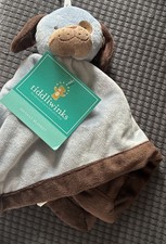 TIDDLIWINKS Brown Puppy Security Snuggle Blanket Lovey 13"
