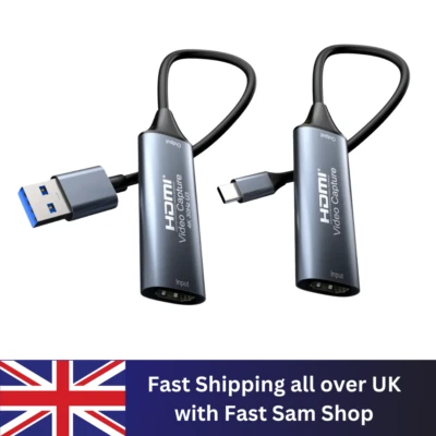 1080P HD Audio Video Capture Card 4K HDMI to USB C USB 3.0 Video Capture Device