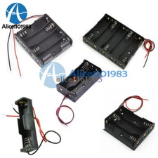 Plastic Battery Storage Case Box Holder For 1xAA 2xAA 3xAA 4xAA 5xAA With Wires