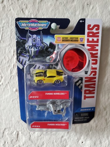 Micro Machines Transformers Series 1 #001 BUMBLEBEE MEGATRON Decode Secret Toy - Picture 5 of 5
