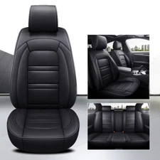For Dodge Car Seat Cover Full Set Pu Leather Luxury 5-Seat Front Rear Protector