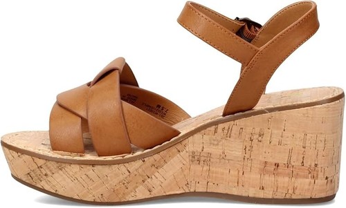 White Mountain Women's Simple Platform Wedge Sandals, Tan Size 6.5M - Picture 5 of 6