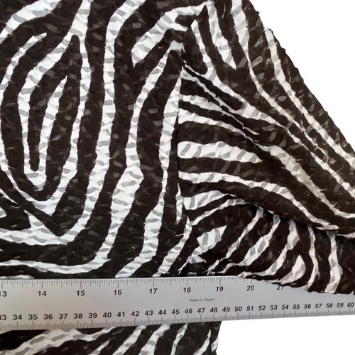 Chico's Zebra Print Jacket Top Women Size 8 M Brown Lightweight Burnout Full Zip - Picture 7 of 12