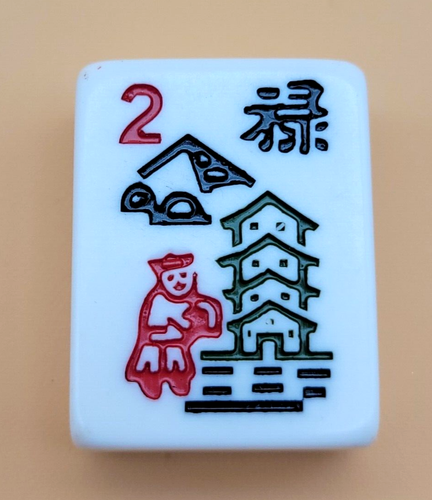 Mahjong Mah-Jongg Tile Spare Replace Mahjonng White 1 1/8”x 7/8” x 1/2” - Picture 55 of 57