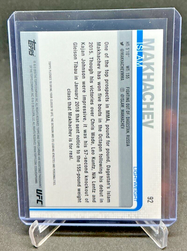 2019 Topps Chrome UFC MAKHACHEV ISLAM RC #92 (A) - Picture 2 of 2
