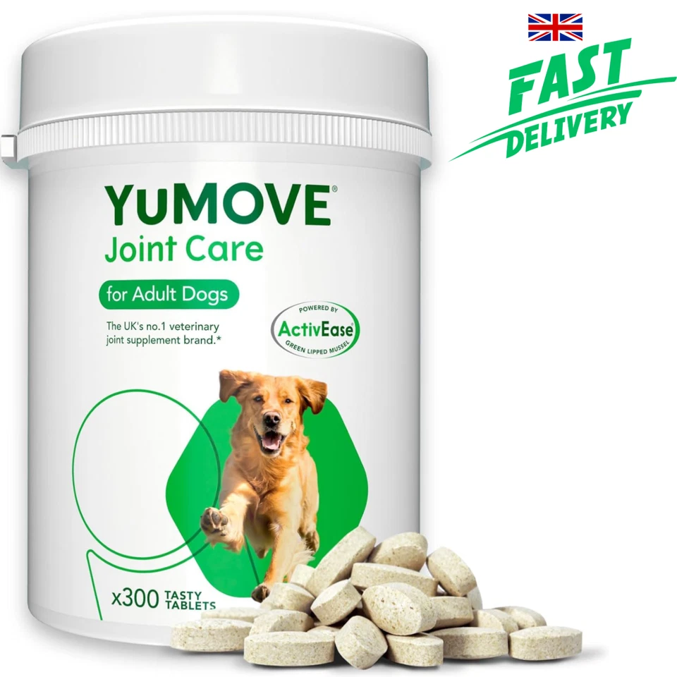 Lintbells YUMOVE Adult Dogs Supplement 300 TABLETS Joint Mobility/Joint Care