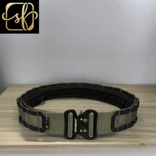 Ranger Green-S  Tactical 2 Inch Combat Belt Quick Release Buckle MOLLE Hunting S