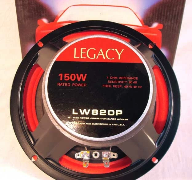 Altavoz subwoofer coche NOS Legacy LW820P 8" 100 vatios A+  Foto 2 de 2