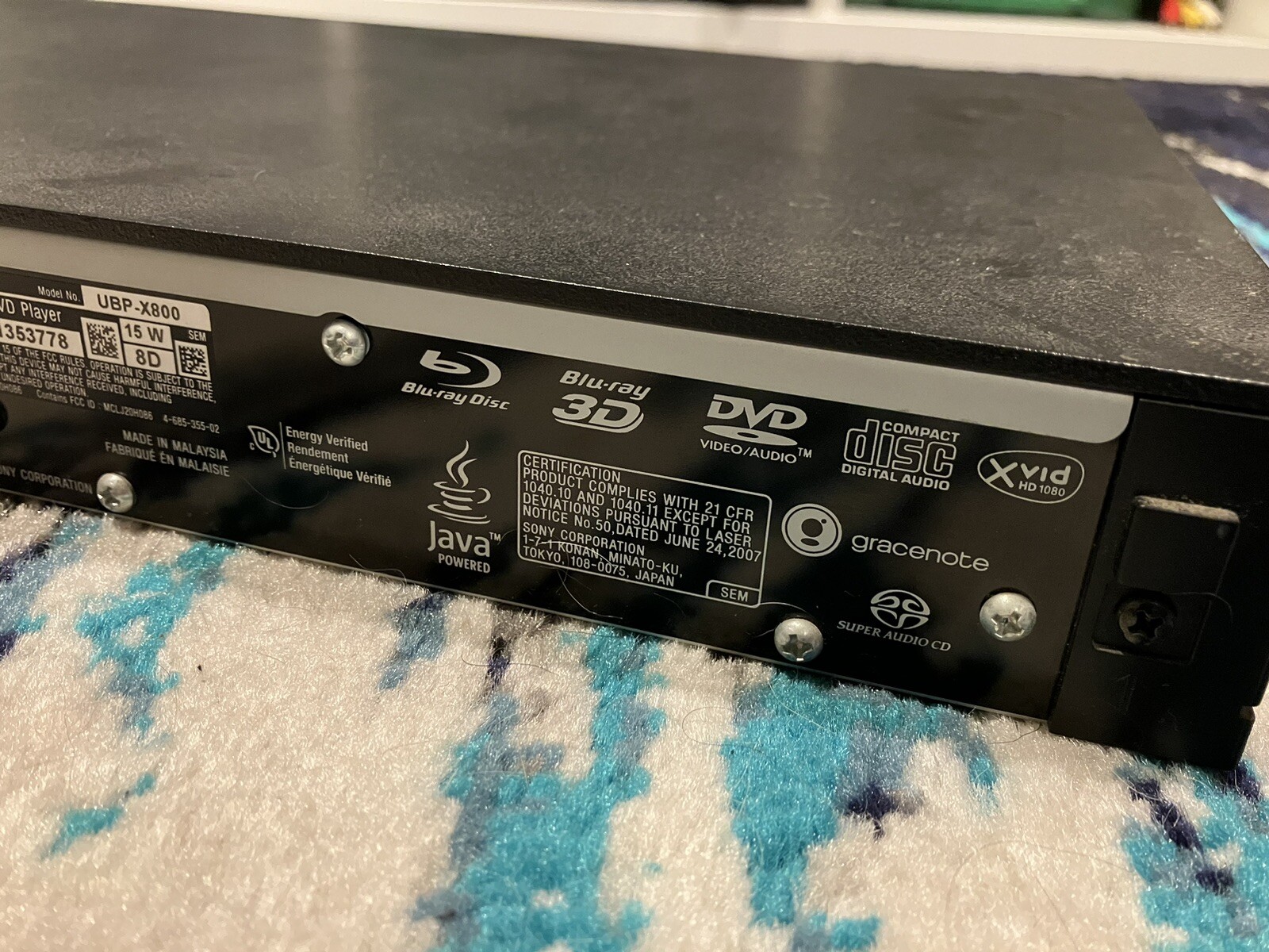 Sony UBP-X800M2 4K UHD Blu-ray Player - Black