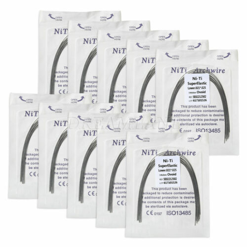 10 Packs Orthodontic Dental Super Elastic Niti Ovoid/Oval Arch Wires Rectangular - Picture 81 of 83