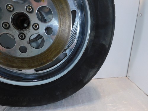 Harley Davidson Dyna Softail Sportster 883 1200 Chrome Rear Tire & Wheel Rim - Picture 15 of 16