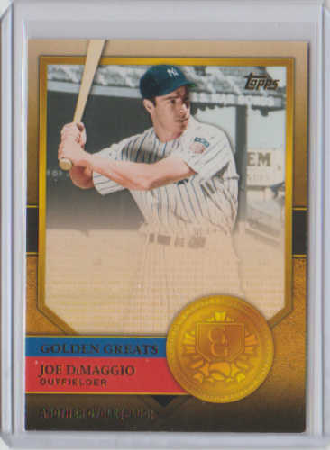 2012 Topps Golden Greats Insert #GG-25 Joe DiMaggio Yankees de Nueva York - Imagen 1 de 1