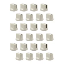 24PCS Plastic Guitar Amplifier Amp Knobs Effect Pedal Pointer Knobs Parts White