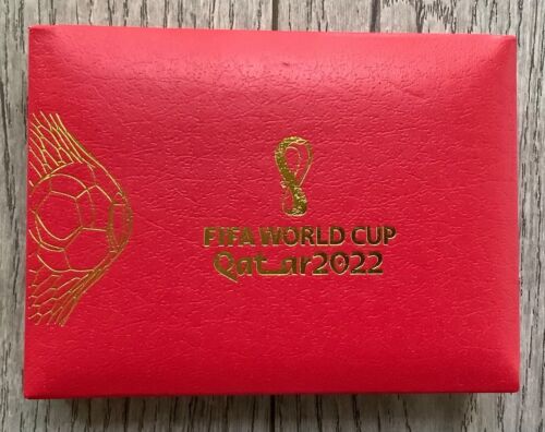 2022 Qatar FIFA World Cup Mascot La'eeb Plated Coin Football Souvenir W/Box - Picture 2 of 4