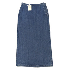 Vintage 90s Christopher  Banks Long Denim Maxi Skirt Size 4 25x35 Grunge NWT