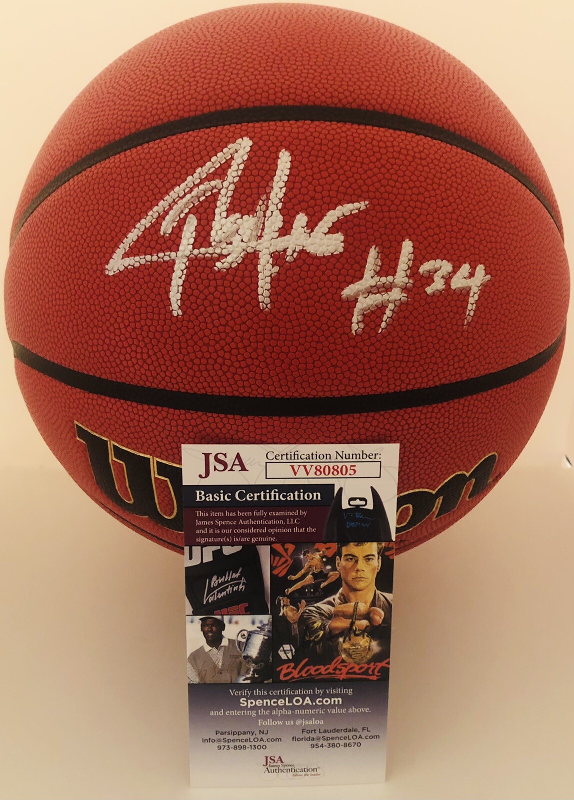 OSCAR TSHIEBWE Autographed Signed Kentucky Wildcats WILSON NCAA OFFICIAL GAME BASKETBALL KENTUCKY JSA COA 