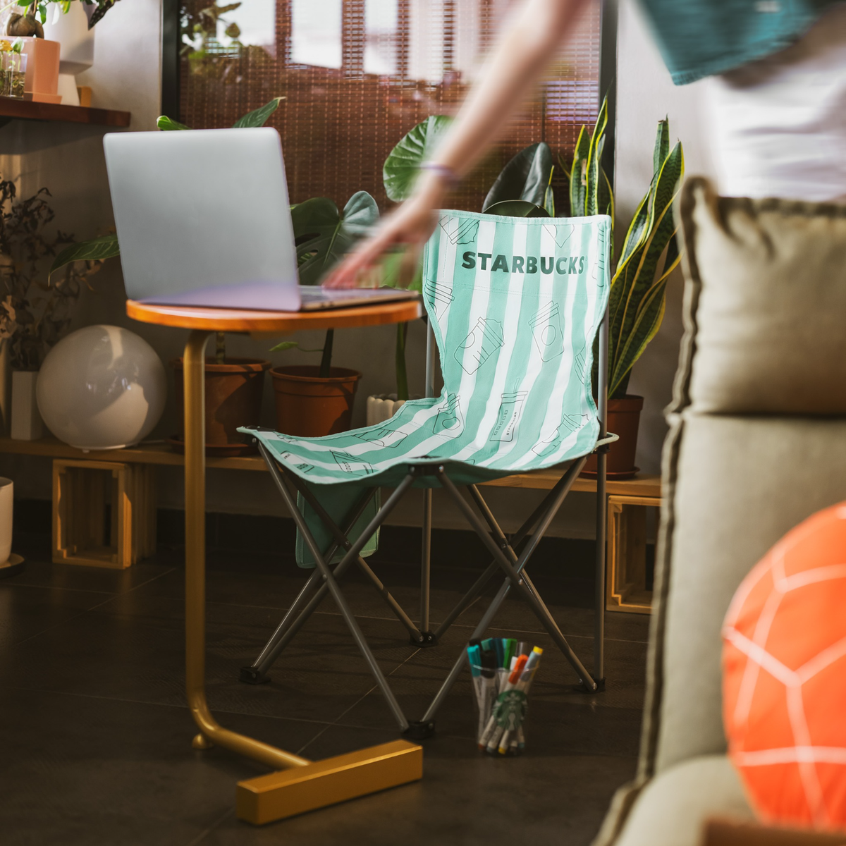 Starbucks Singapore Exclusive Camping Summer Foldable Chair Starbucks Singapore Exclusive Camping Summer Foldable Chair