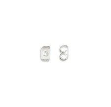 100 Silver Plated Stainless Steel 3x5x6mm Earnut Earring Backs