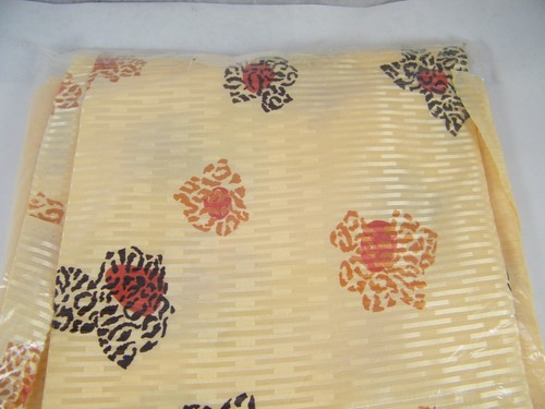 BEAUTIFUL EMBROIDERED POLYESTER SAREE TAN AND PEACH AND GOLD STRIPES - 第 2/4 張圖片