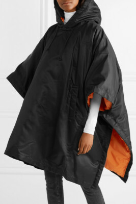 Comme des Garcons OVERSIZED HOODED SHELL DOWN, Black/Orange Uni