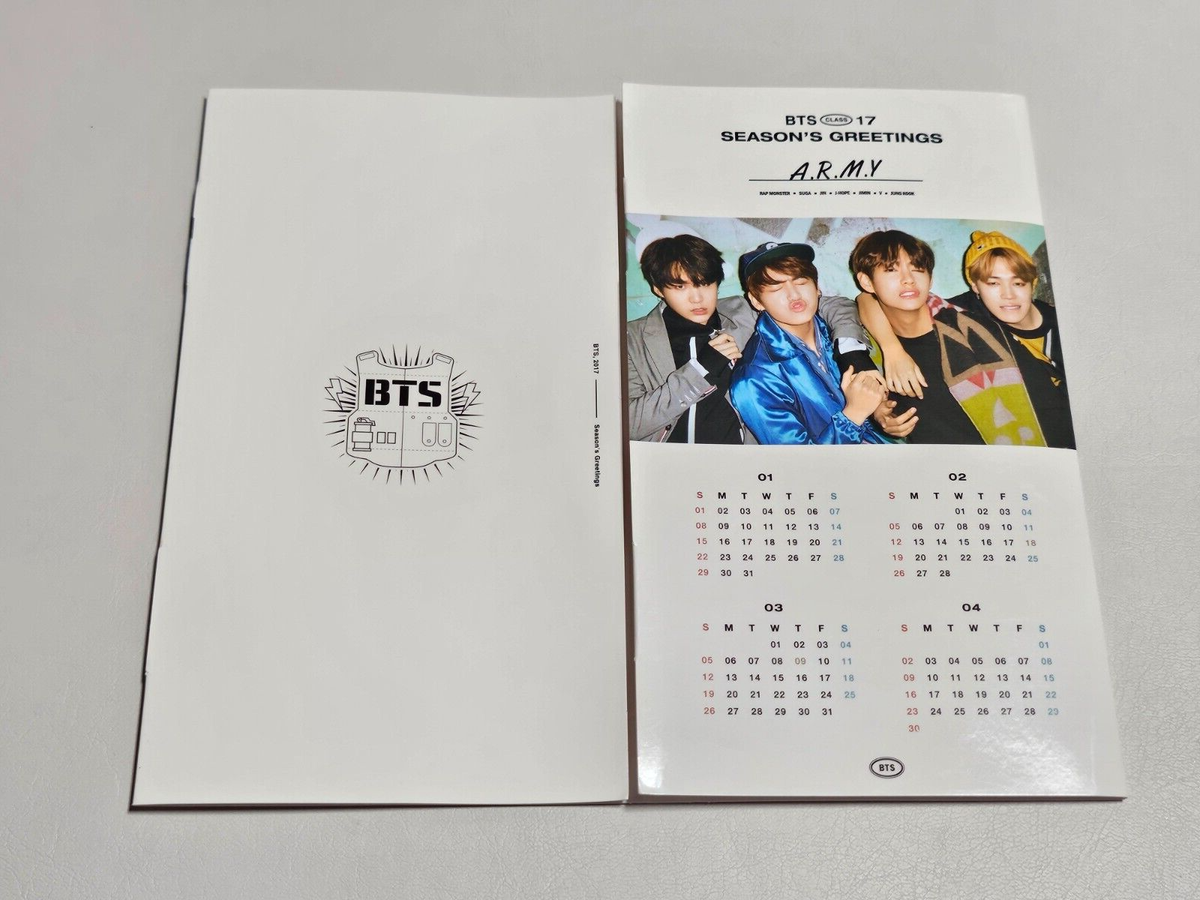 BTS 2017 Season's Greetings No Photo Card + JK Goods / Good