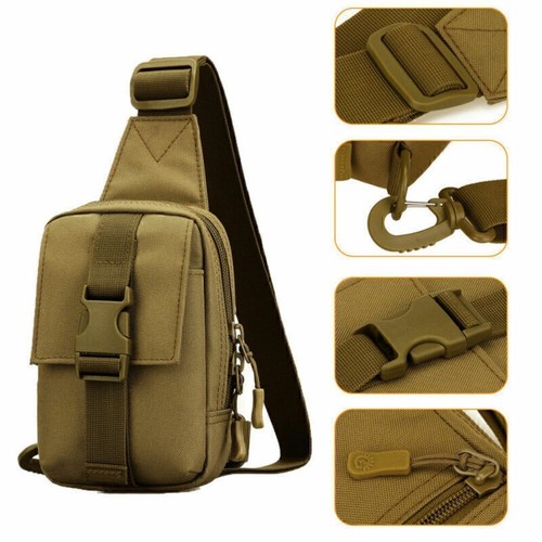 Herren Männer Brusttasche Crossbody Sling Bag Schultertasche Vintage Tasche Bag. - Bild 5 von 12