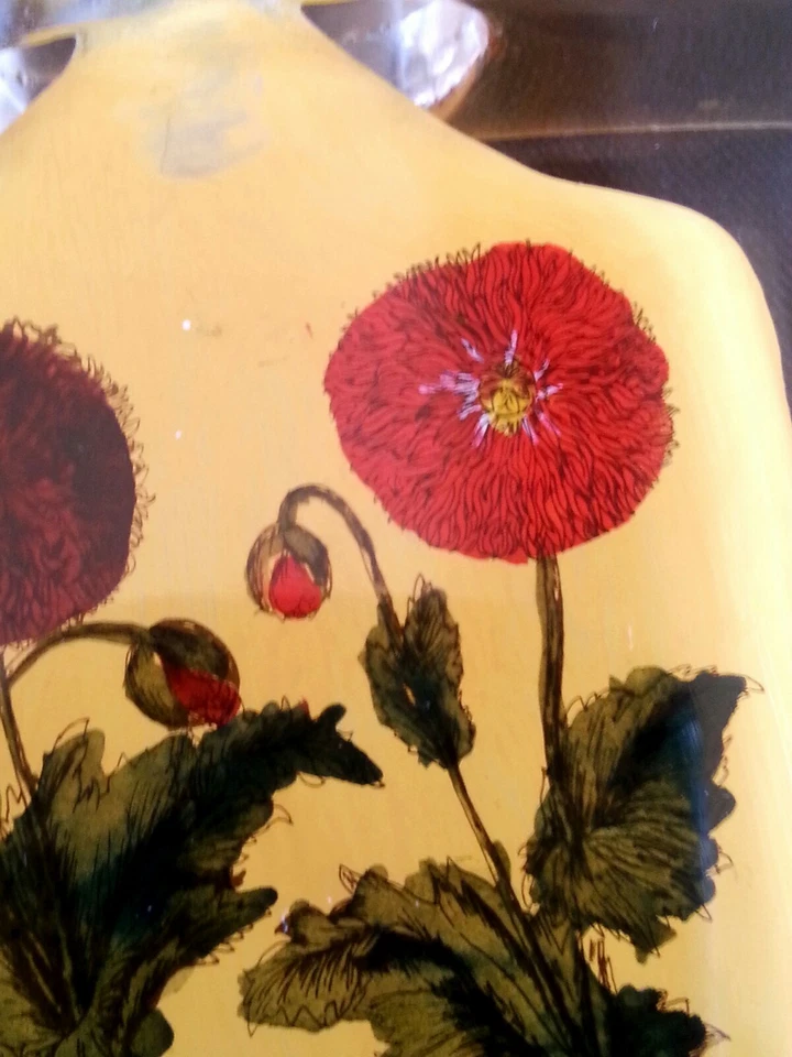 Botella de tabaco pintada interior naranja chino vintage Foto 4 de 4