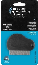 Master Grooming Tools Contoured Grip Flea Combs — Ergonomic Combs for Removing