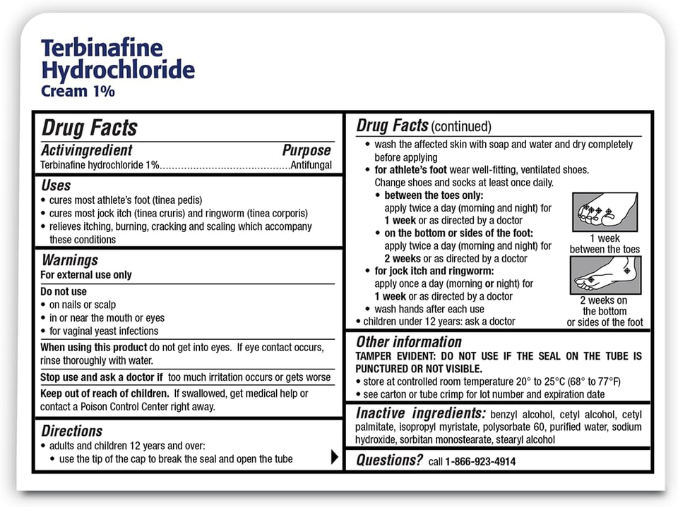 Terbinafine Hydrochloride AntiFungal Cream 1 1 oz. eBay