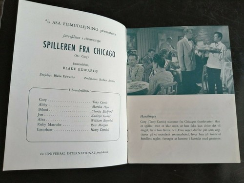 Danish movie program " Mr.Cory" Tony Curtis.Martha Hyer.Bickford. - Picture 2 of 5
