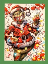 Rare Tyler Kirkham Battle Damage GRINCH Christmas Postcard Limited Edition Card