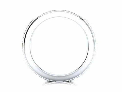 Anillo de compromiso de diamantes negros de corte redondo de 1,00 quilates de oro blanco macizo de 14 quilates talla 6 Foto 2 de 4