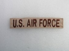 Desert Storm Era US Air Force Subdued Desert Tan Canvas Branch Name Tape Vintage