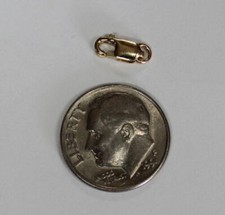 14k 14kt Yellow Solid Gold Lobster Claw with Ring 7mm - 18mm