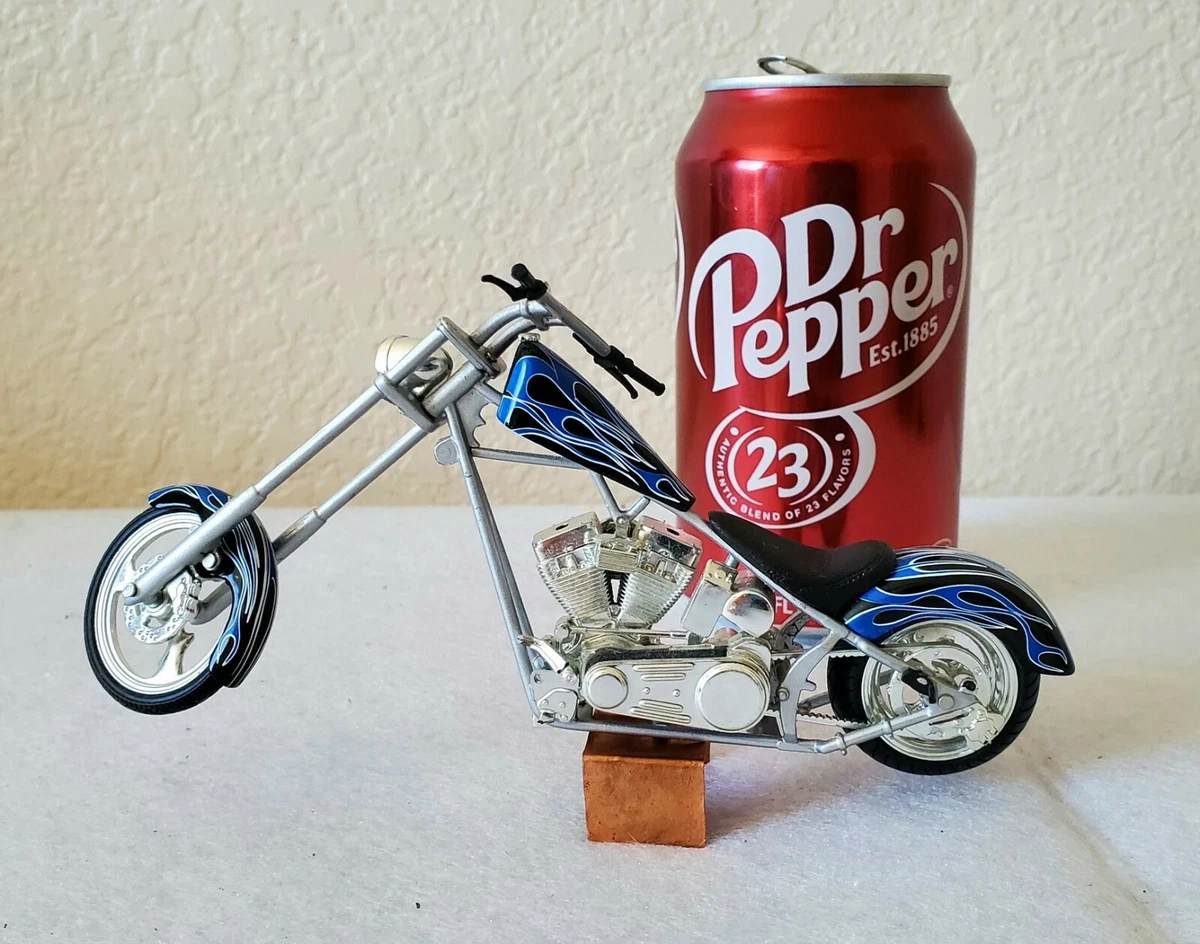 American Chopper Bike Motorcycle CUSTOM BLUE FLAMES PAINT 1 18