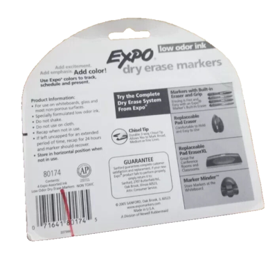 Expo Tank Dry Erase Marker, Chisel Tip, Assorted Colors, 4/Pack - View #7