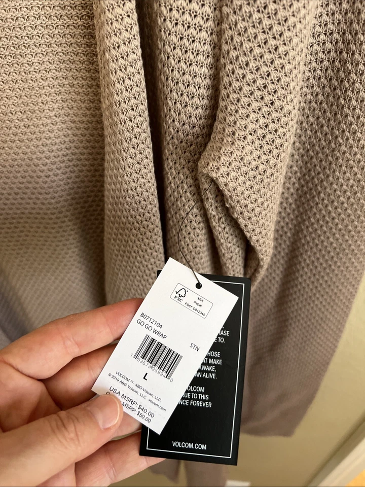 Volcom Go Go Wrap. Color- Stone. Size: L. New With Tags  - Image 3 of 4