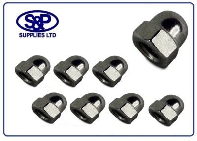EDELSTAHL SECHSKANT DOMMUTTER 4mm, 5mm, 6mm, 8mm, 10mm, 12mm METRISCH A2 ROSTFREI 