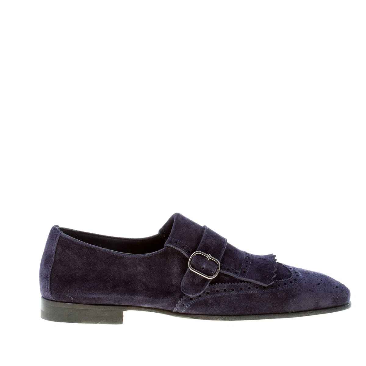 MIGLIORE scarpe uomo pantofola mocassino in camoscio blu con maxi