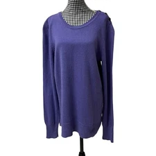 Gap Luxe Women’s Lilac Purple Long Sleeve Angora Rabbit Hair Sweater Medium EUC