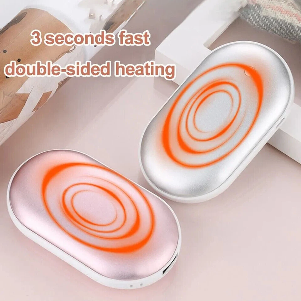Portable Mini Hand Warmer USB Rechargeable 2 In1 Pocket Power Bank Winter Heater - image 2 of 4