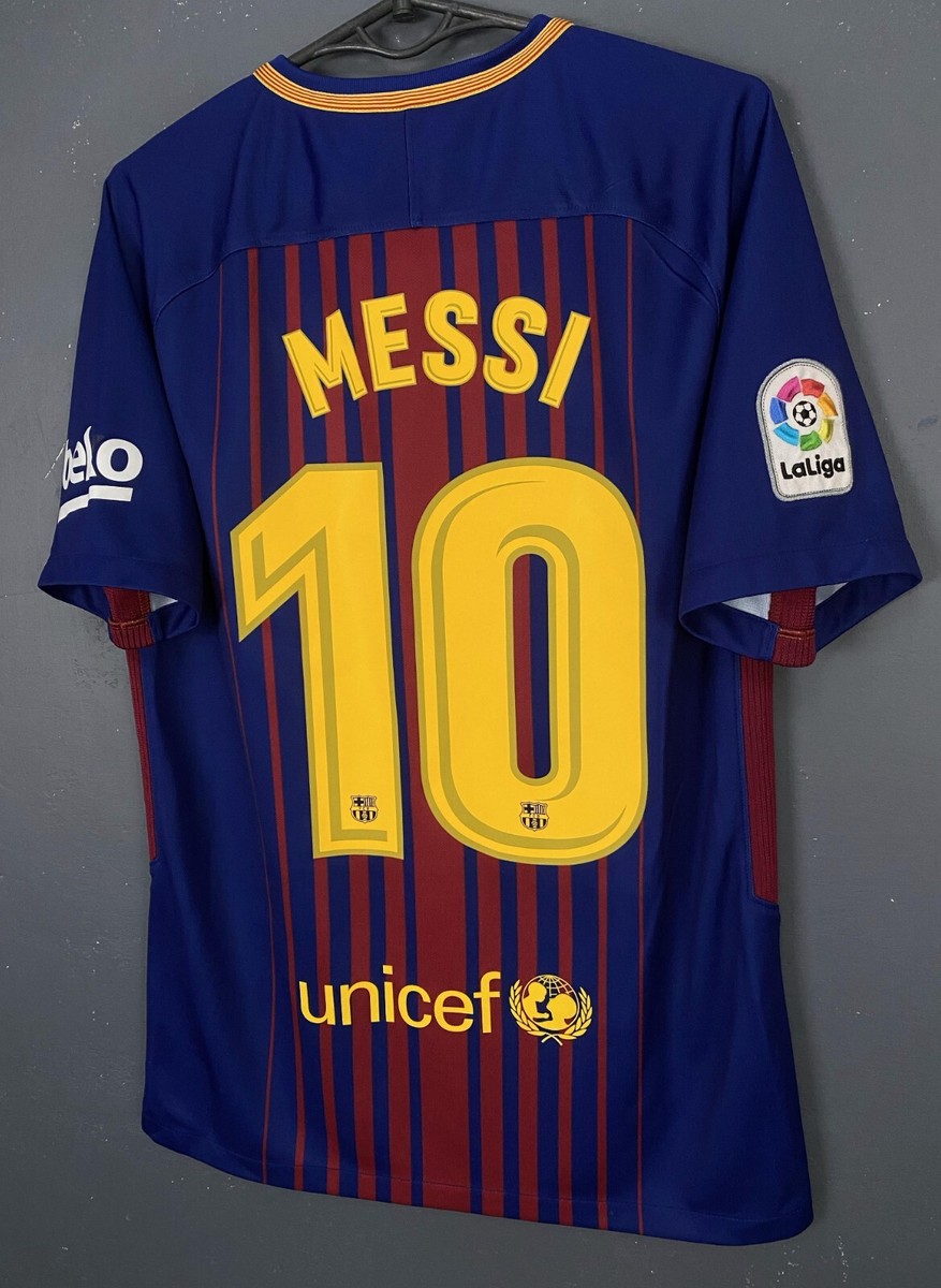 MEN MESSI #10 FC BARCELONA 2017/2018 FOOTBALL SOCCER SHIRT JERSEY